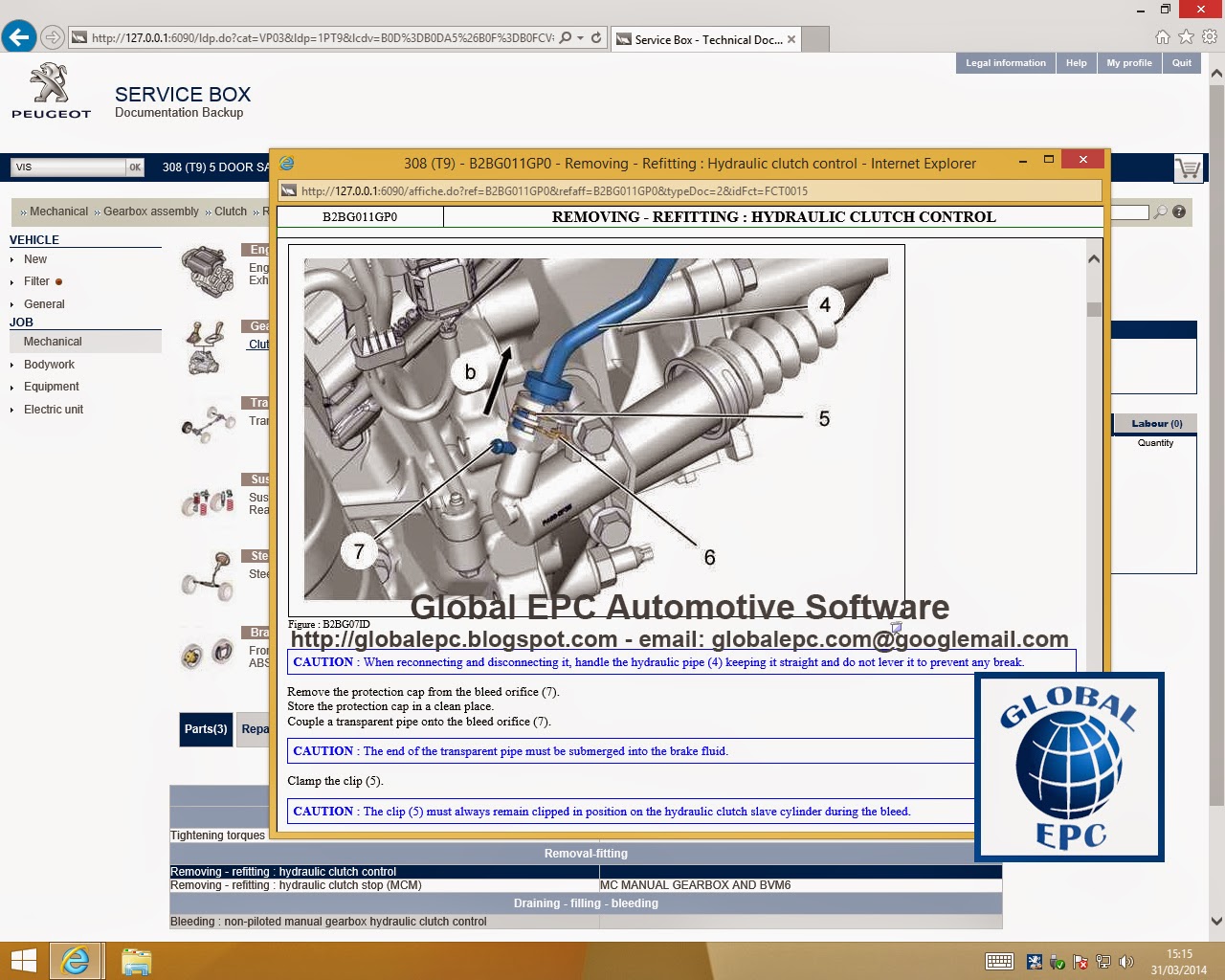 GLOBAL EPC AUTOMOTIVE SOFTWARE PEUGEOT SERVICE BOX 11.2013 EPC PARTS
