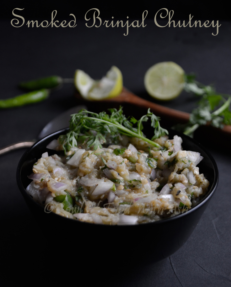 Smoked Brinjal Chutney Recipe | How to make Baingan ka Chokha Smoked Brinjal Chutney Recipe | How to make Baingan ka Chokha