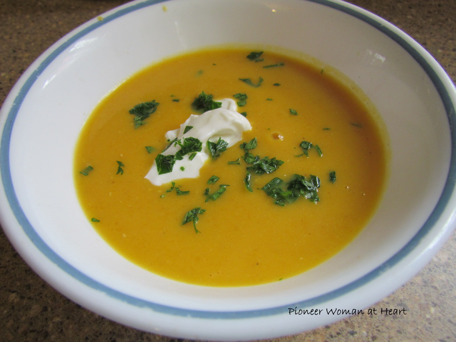 Pioneer Woman at Heart Pumpkin Soup Tidbits