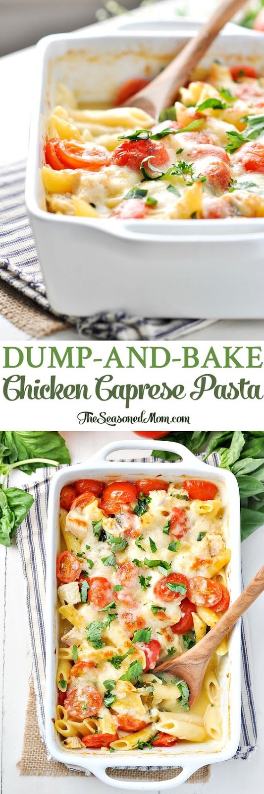 Dump-and-Bake Chicken Caprese Pasta Dump-and-Bake Chicken Caprese Pasta