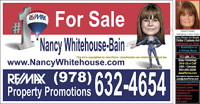 RE/MAX For Sale Signs with Caricature Ads