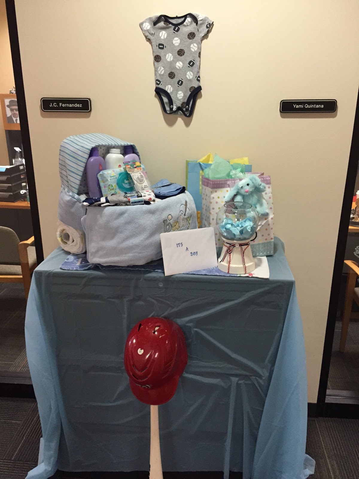 Office decorations Melinda's baby shower 1/27/2015