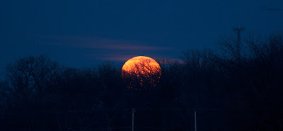 big orange full moon