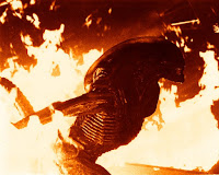 Mazaramus gets a direct hit with a Fire Ball. The Beast of Averoigne.