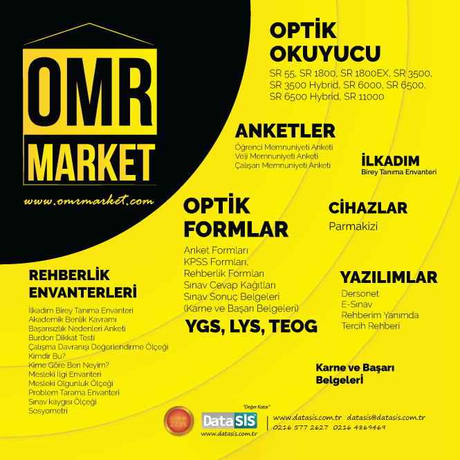 Eğitim'e dair herşey, OMR Market'te!