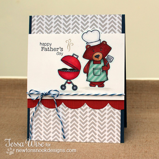 Winston BBQ  Father's Day card by Tessa Wise for Newton's Nook Designs
