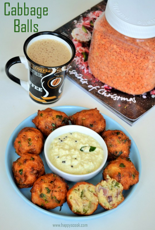 Cabbage Balls recipe Cabbage Masoor Dal Fritters Cabbage Fritters