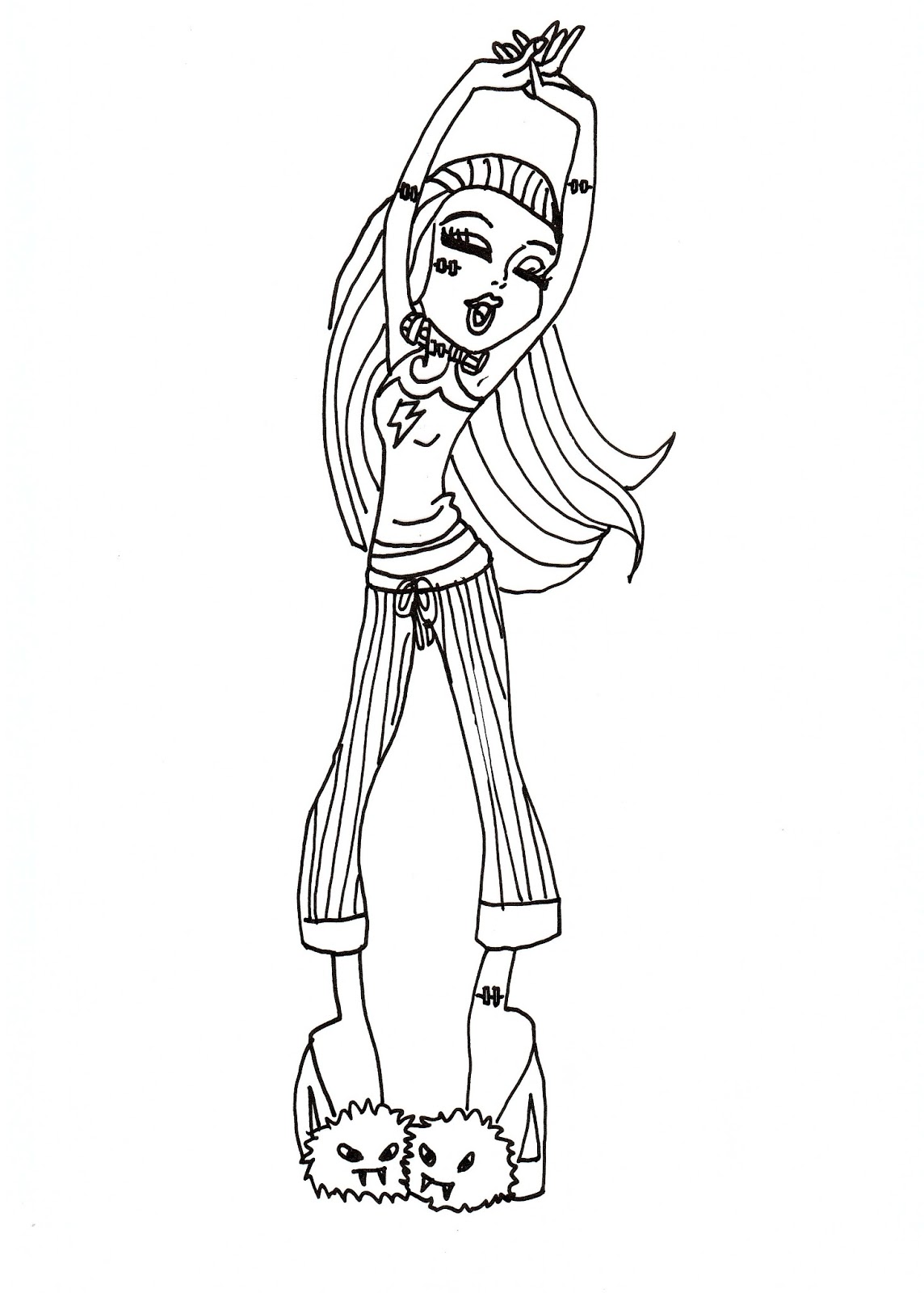 Frankie Dead Tired Coloring Sheet CLICK HERE TO PRINT Free Printable Monster High