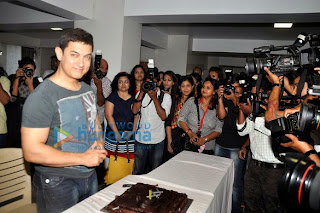 Aamir Khan meets the media on his 49th birthday