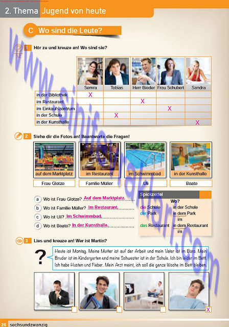11. Sınıf Almanca A1.2 Çıpa Yayınları Ders Kitabı Cevapları Sayfa 26