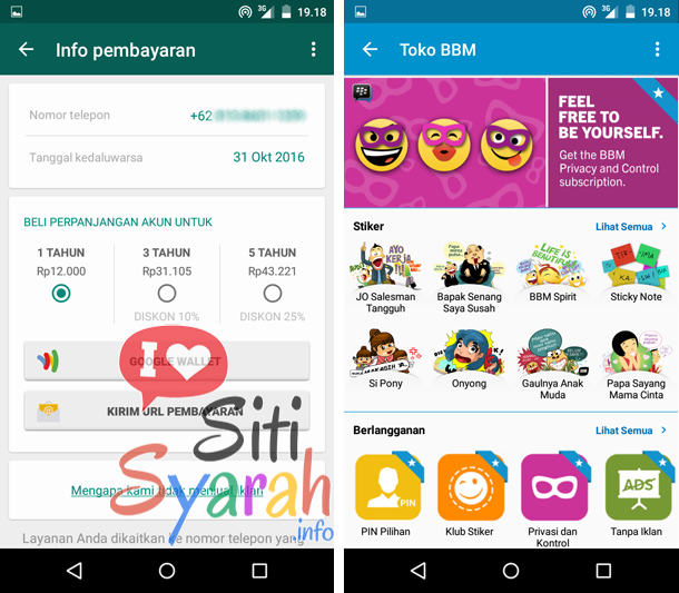 kelebihan wa dibandingkan bbm