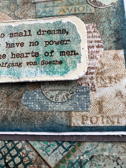   Envelope Art featuring PaperArtsy stamps (ECF04, EAB07, ESN24) and paints - with Tim Holtz Large Stems Bigz die.
