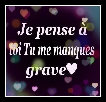 Sms Tu Me Manques Mon Amour