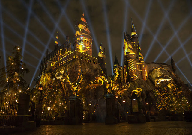 Projeções no show noturno de Harry Potter Projeções no show noturno de Harry Potter