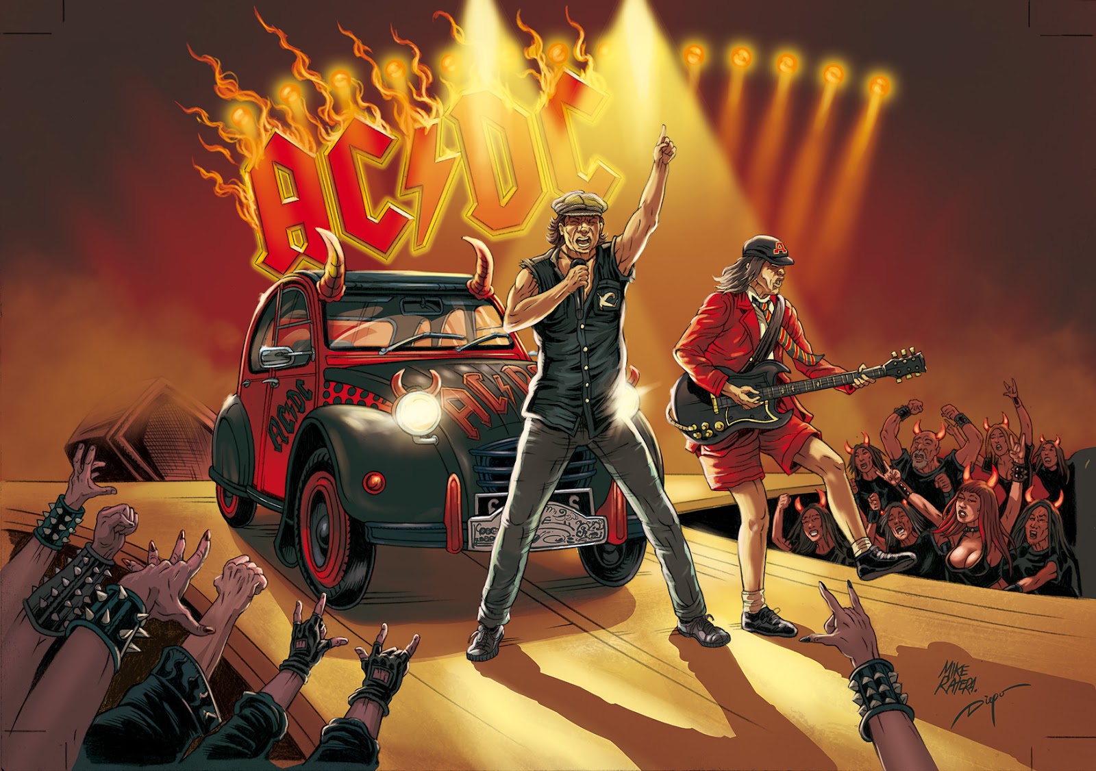 MIKE RATERA ARTBLOG LA 2CV AC/DC