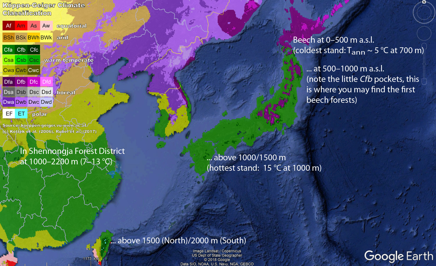 altitudinal and latitudinal range of beech in japan see maycock 1994 compiled for grimm denk 2012 es6 altitudinal and latitudinal range of beech in japan see maycock 1994 compiled for grimm denk 2012 es6