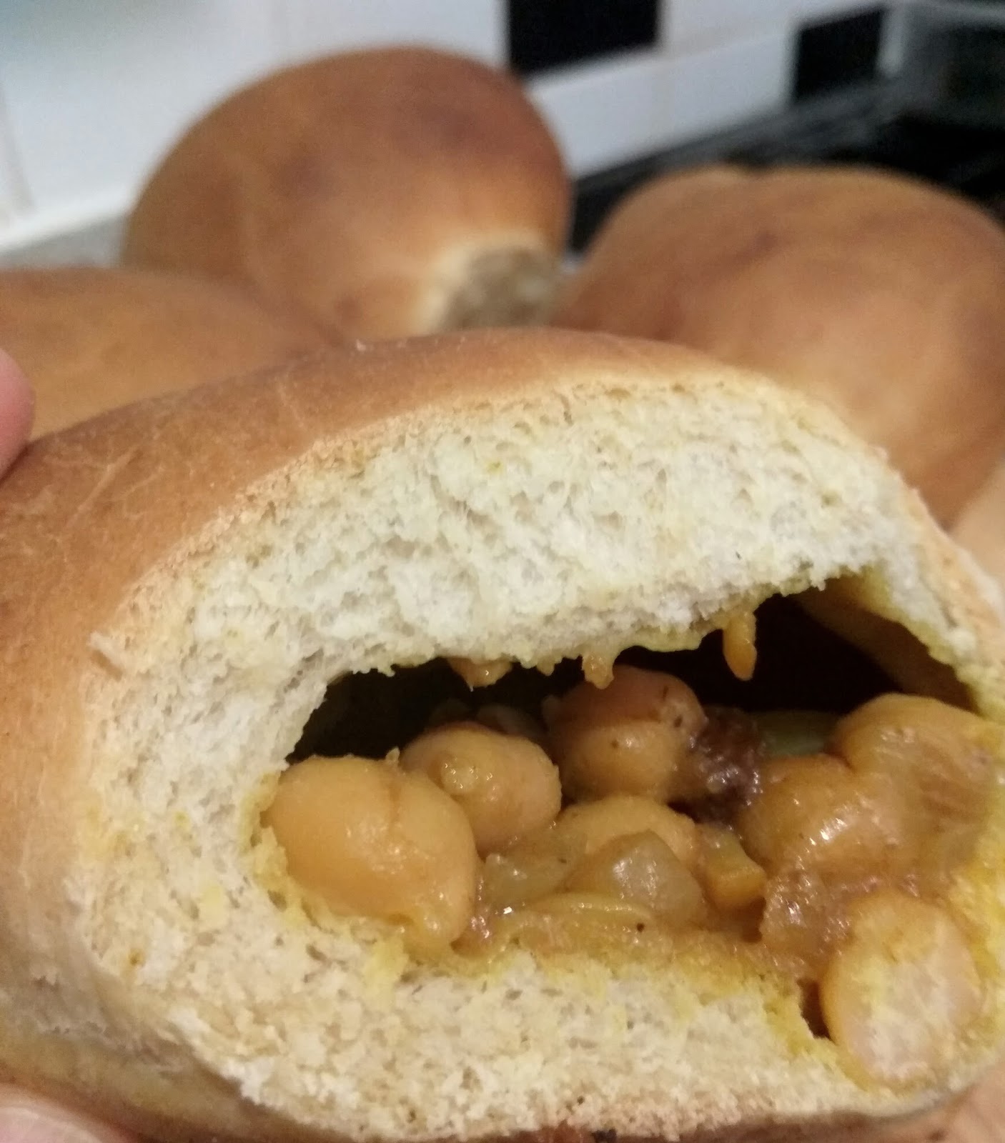 GBBO 2017 Week 10 Chickpea Curry Bread rolls Crunchies