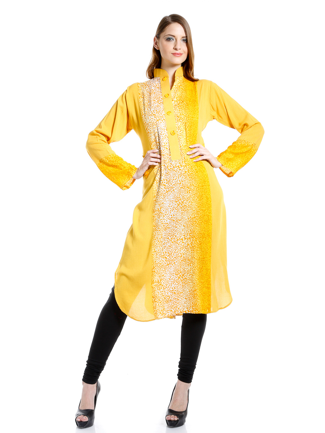 Pocket Style Long Shirts Folding Long Kameez with