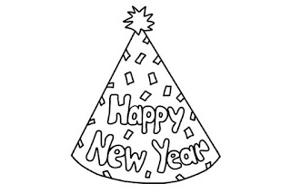 print new year color pages for kids