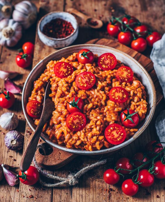 Vegan Creamy Tomato Risotto Vegan Recipes Beginner