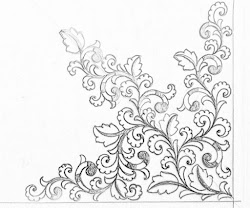 corner sketch embroidery patterns pencil paper hand designs saree tracing machine emroidery project draw drawings management