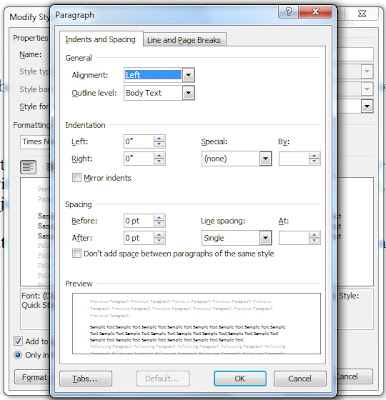 How To Adjust The Paragraph Settings Of A Style In MS Word