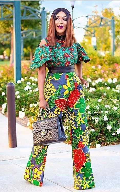 ankara top and trouser for ladies