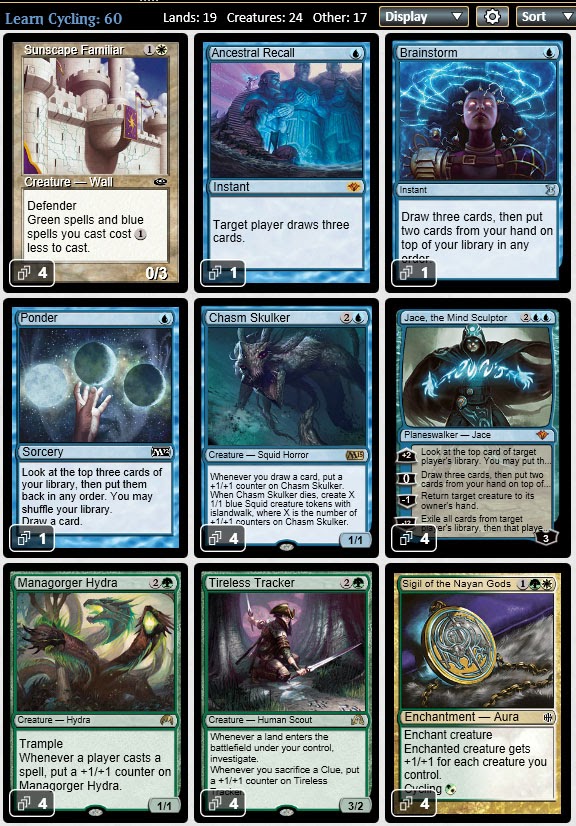 Magic the Gathering Adventures Vintage Cycling Learner Deck