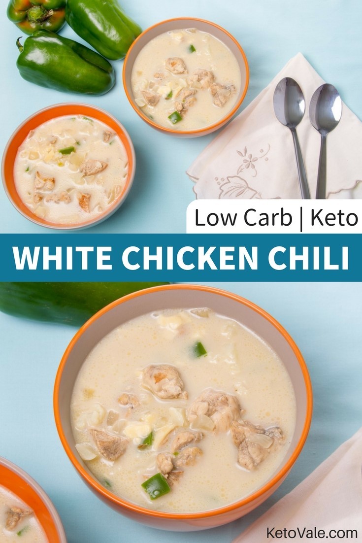Cheesy White Chicken Chili Keto Soup by , Keto Recipes 201894