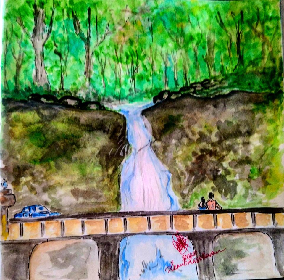 tHE fALL water painting