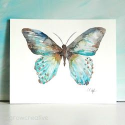 butterfly watercolor painting teal butterflies creative paintings engh elise watercolour easy drawing grow beginners simple studios growcreative discover mood