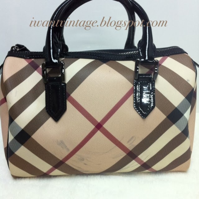 I Want Vintage Vintage Designer Handbags Burberry Nova Check Bowling Bag