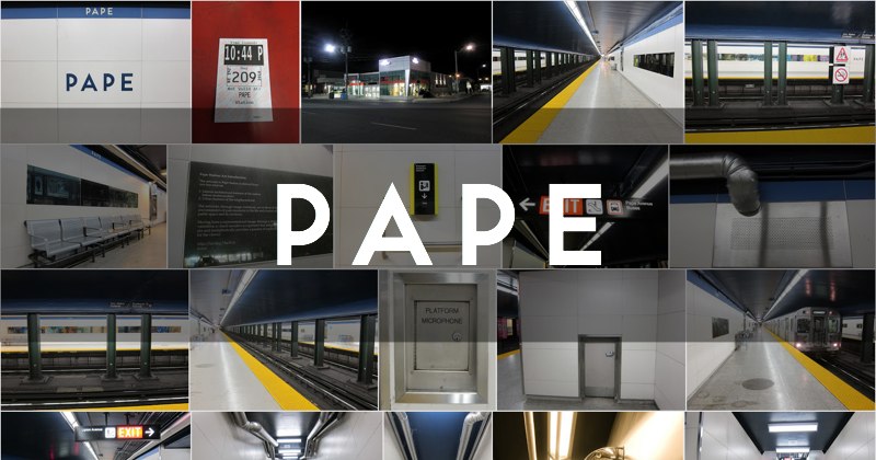 Pape station photo gallery