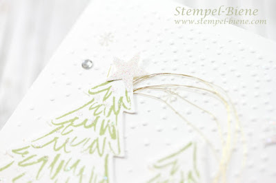 stampin up Tannenbaumkarte, weihnachtskarte mit tannenbäume, stampin up weihnachtskarte, stempel-biene