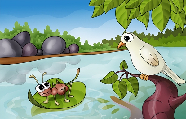 Cerita Pendek Anak Tiga Bahasa Indonesia Sunda Inggris Semut Dan Merpati Sireum Jeung Japati Ant And Pigeon Catatan Afgun