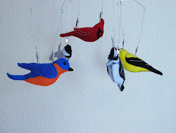 mobile bird felt diy birds project while