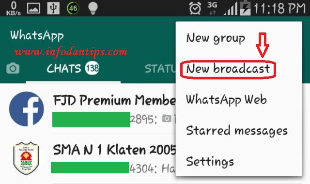 Bagaimana cara broadcast di whatsapp