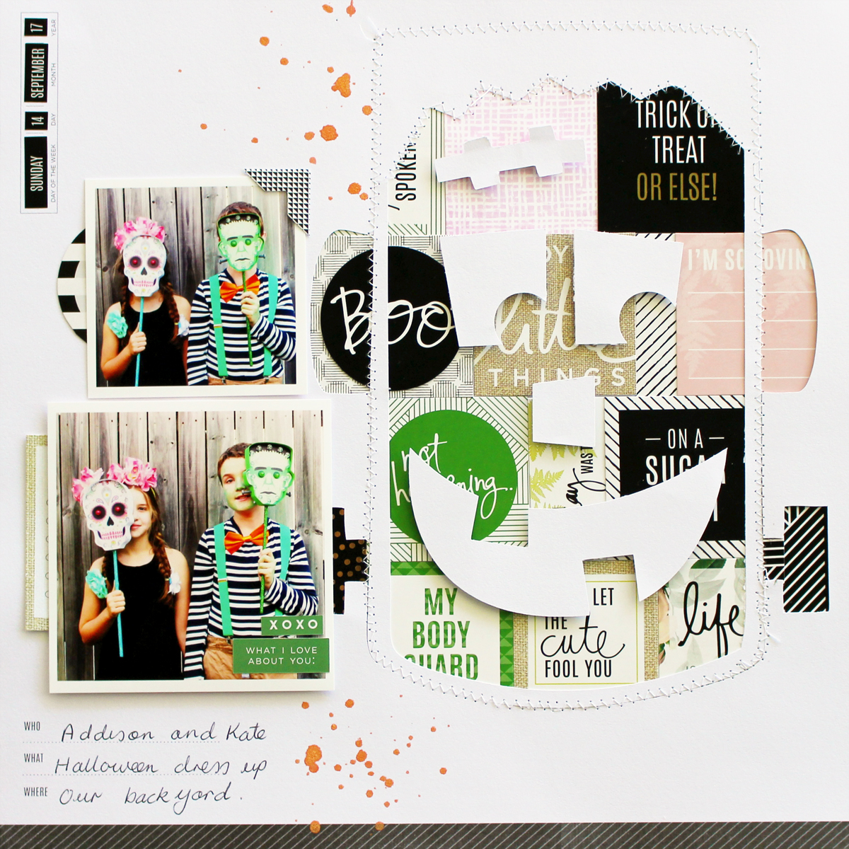 Glass Half Full Boo celebrate halloween with Heidi Swapp Storyline