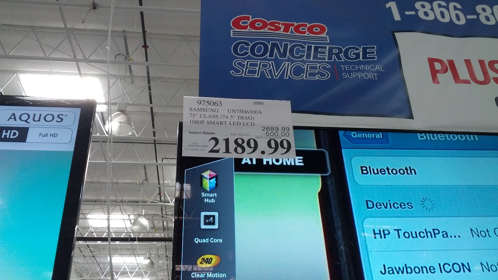 Samsung UN75H6300A 75 LED LCD HDTV Costco Weekender