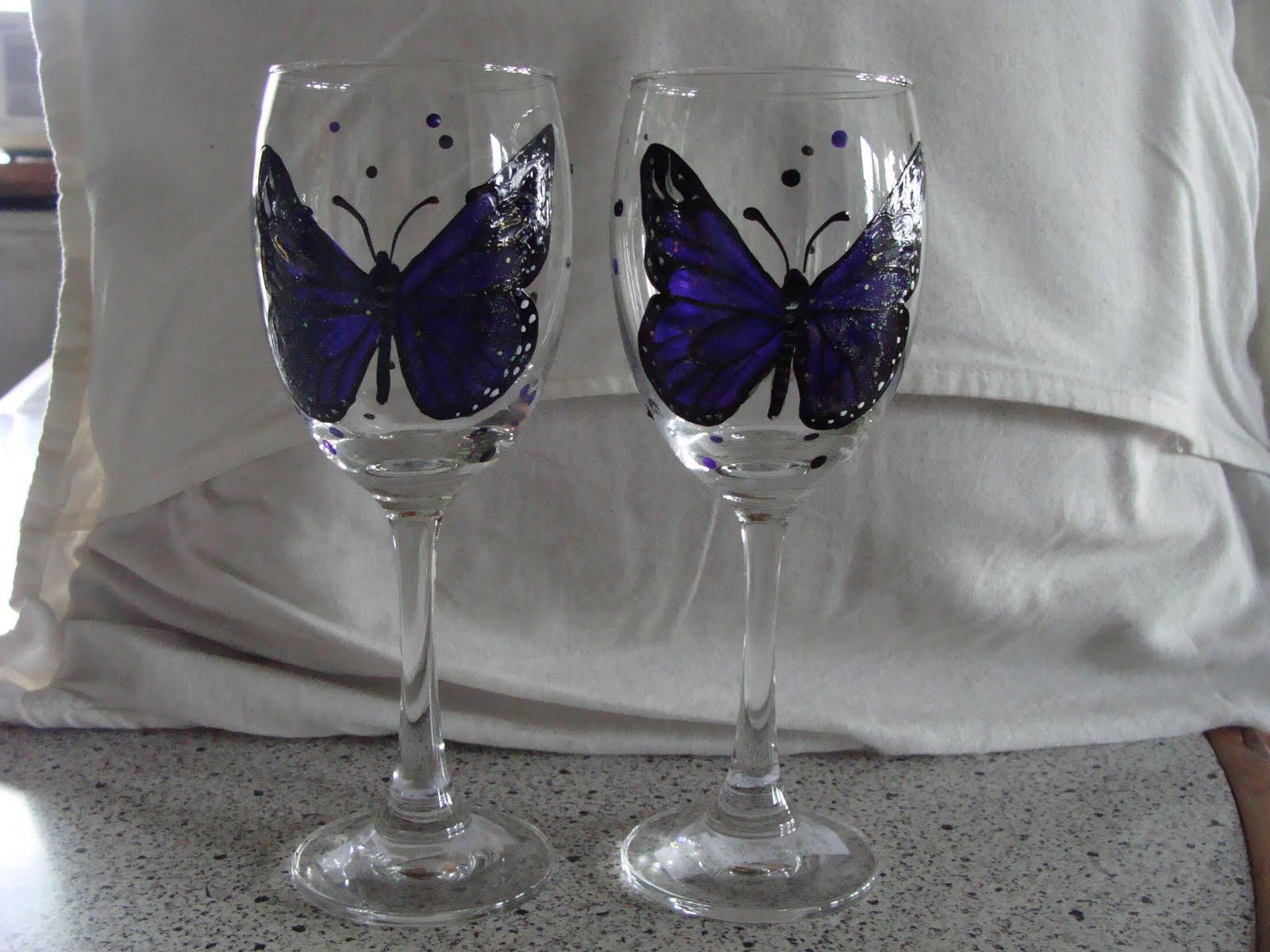 Christine Flannery Glass Painting: Hand Glass Painting-Glasses