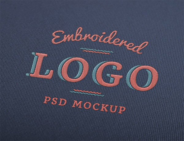 Download Logo Mockup PSD Terbaru Gratis - Embroidered Logo Mockup