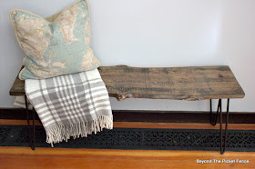 Live Edge Hairpin Leg Bench rustic live edge bench or coffee table