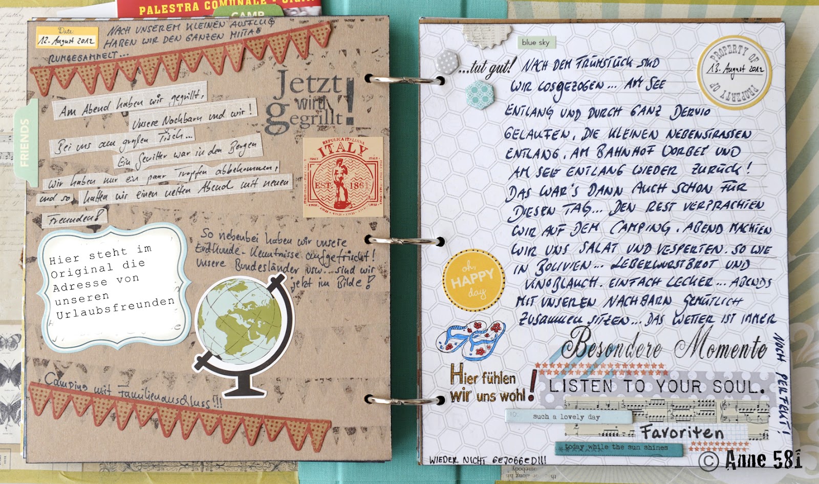 Anne581 Reisetagebuch selbst gemacht Teil 1 Anne581 Reisetagebuch selbst gemacht Teil 1