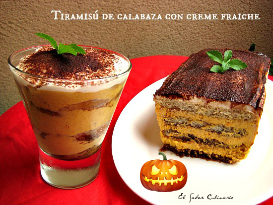 Tiramisú de calabaza con creme fraiche Tiramisú de calabaza con creme fraiche