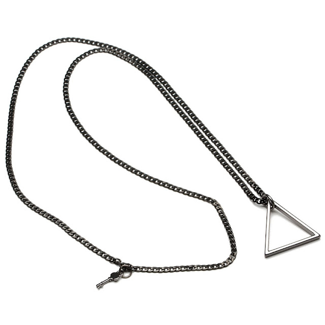 COLAR MASCULINO AÇO CHAIN ONIX BLACK KEY DESIGN