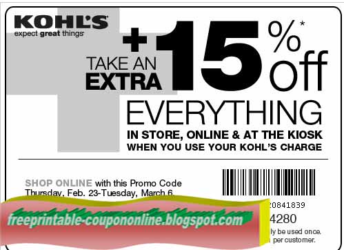 Online coupon codes for kohls free shipping