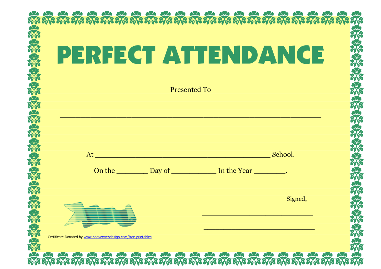 92 attendance certificate templates perfect attendance perfect attendance certificate template word