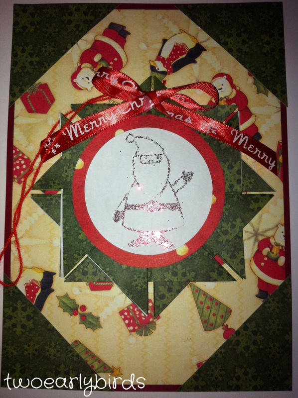 Two Early Birds Tea Bag Ornament Card