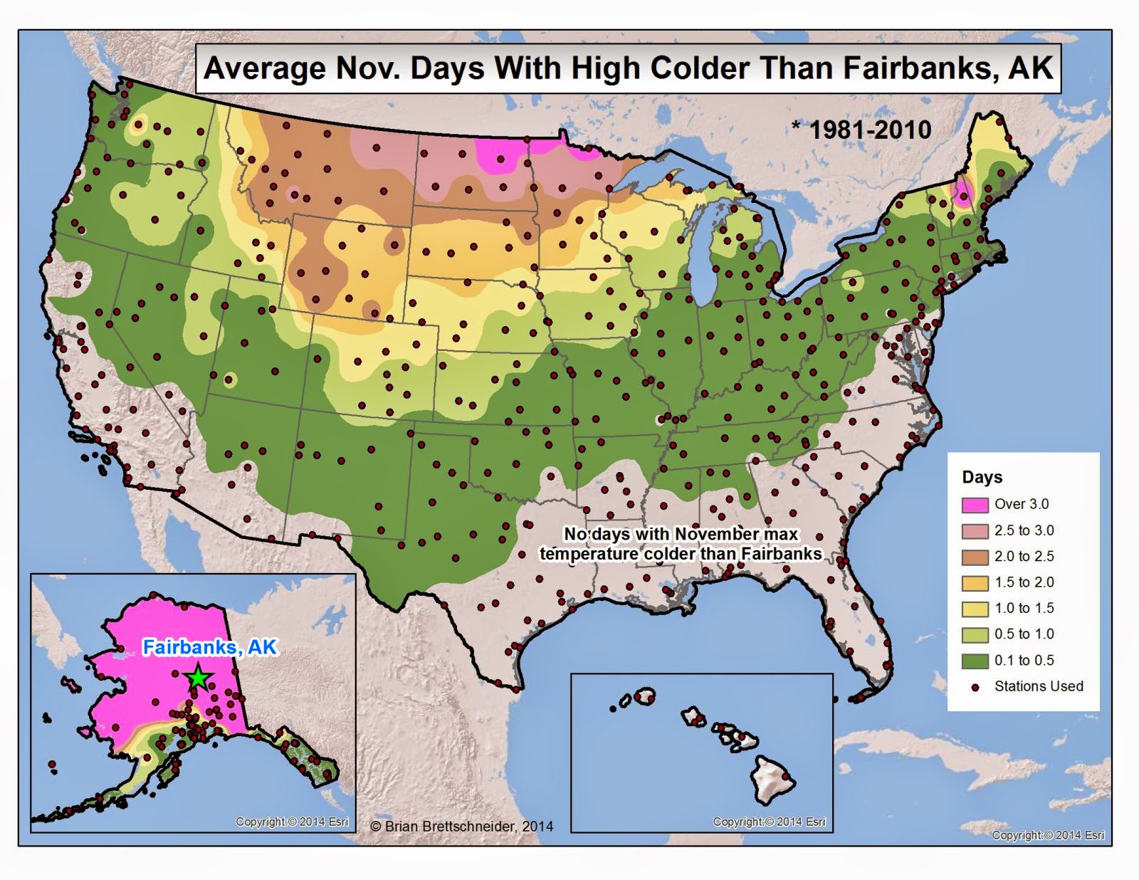 Deep Cold Alaska Weather & Climate Fairbanks November Above Freezing Days