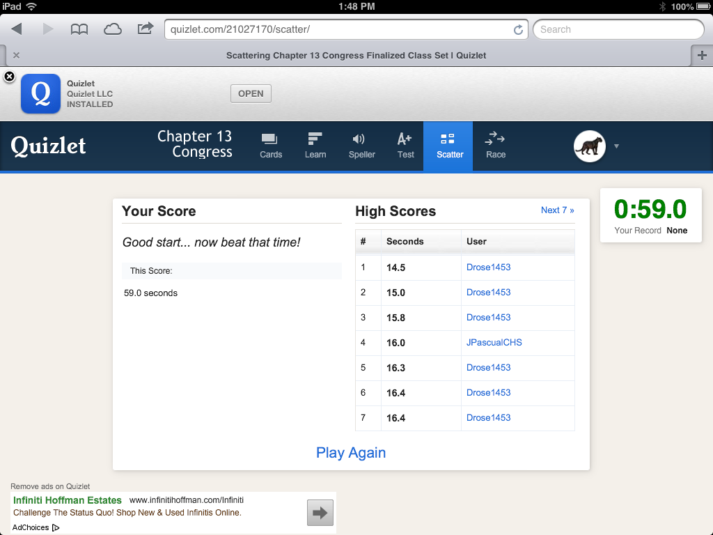 Always Be Learning Vocabulary Development with Quizlet
